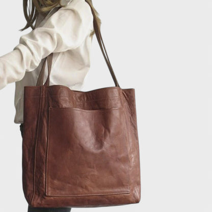 Karin - Klassisk Læder Tote Bag