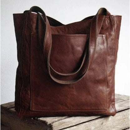 Klassisk Læder Tote Bag