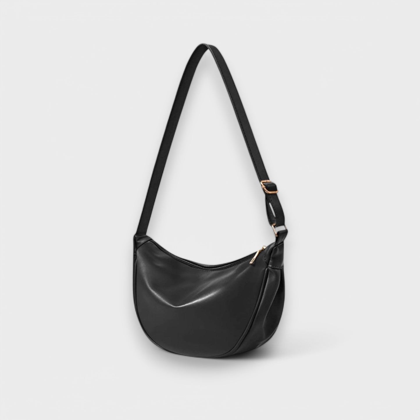 Maria - Minimalistisk Sort Hobo Taske