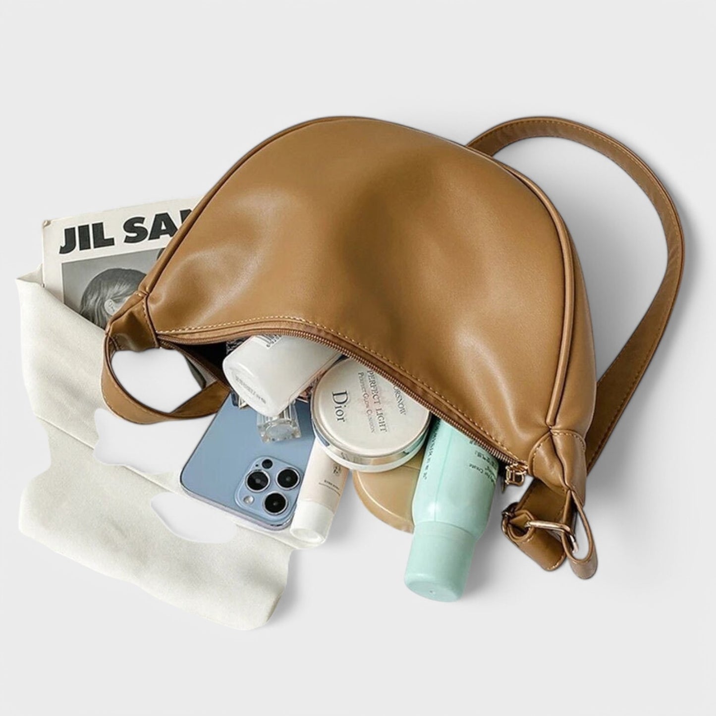 Maria - Minimalistisk Sort Hobo Taske