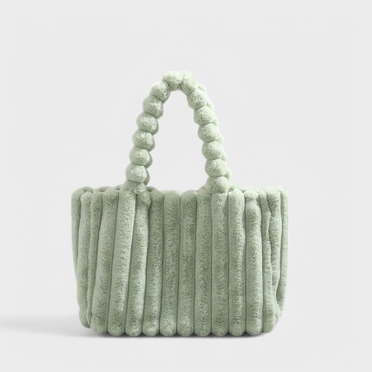 Patricia - Plush Textured Faux Fur Handbag