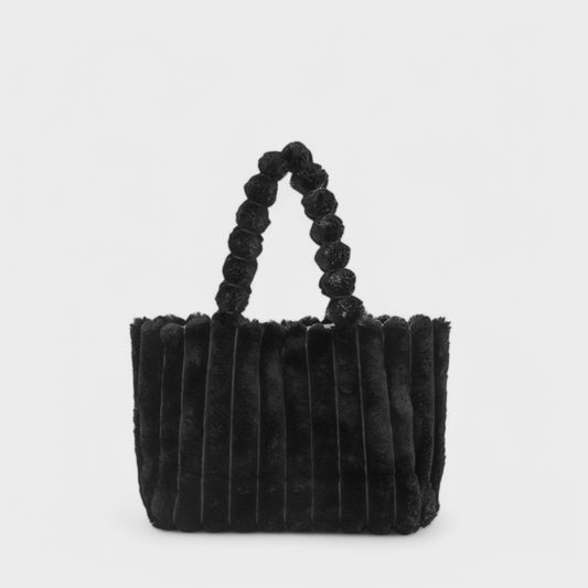 Patricia - Plush Textured Faux Fur Handbag