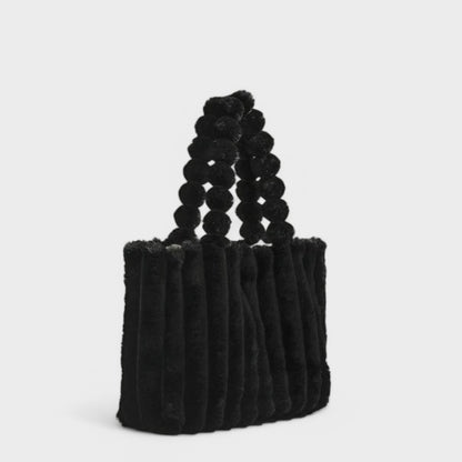 Patricia - Plush Textured Faux Fur Handbag