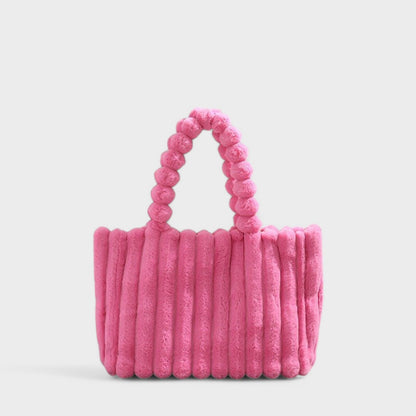 Patricia - Plush Textured Faux Fur Handbag