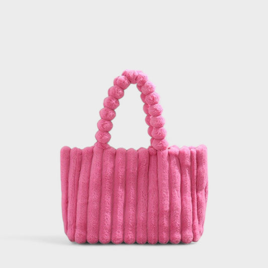 Patricia - Plush Textured Faux Fur Handbag