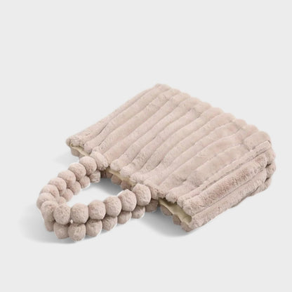 Patricia - Plush Textured Faux Fur Handbag