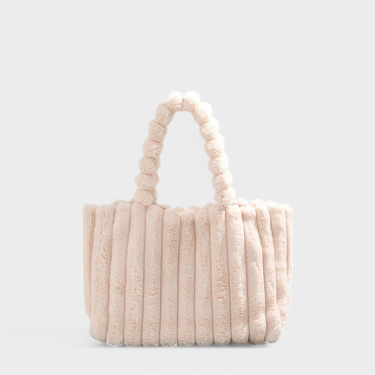 Patricia - Plush Textured Faux Fur Handbag