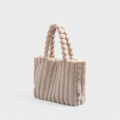 Patricia - Plush Textured Faux Fur Handbag