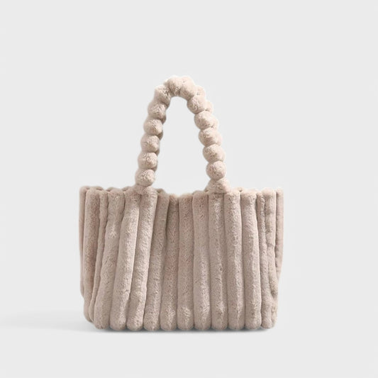 Patricia - Plush Textured Faux Fur Handbag