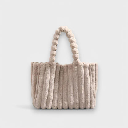 Patricia - Plush Textured Faux Fur Handbag
